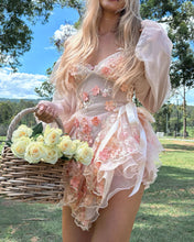 Load image into Gallery viewer, The Fleurette Fairy Silk Mini Dress・Peaches & Cream