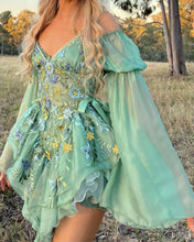 Load image into Gallery viewer, The Neverland Silk Mini Dress・Fern