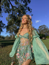 Load image into Gallery viewer, The Silk Fairy Sleeve Top・Fern