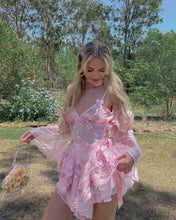 Load image into Gallery viewer, The Fleurette Fairy Silk Mini Dress・Pink Petal