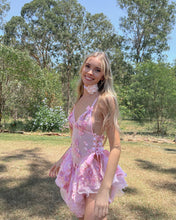 Load image into Gallery viewer, The Fleurette Fairy Silk Mini Dress・Pink Petal