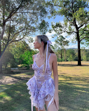 Load image into Gallery viewer, The Fleurette Fairy Silk Mini Dress・Lavender