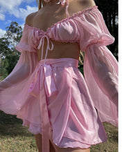 Load image into Gallery viewer, The Silk Wrap Skirt・Pink Petal
