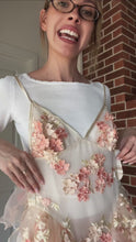 Load and play video in Gallery viewer, Polyester Fleurette Fairy Mini Dress・Peaches &amp; Cream SAMPLE
