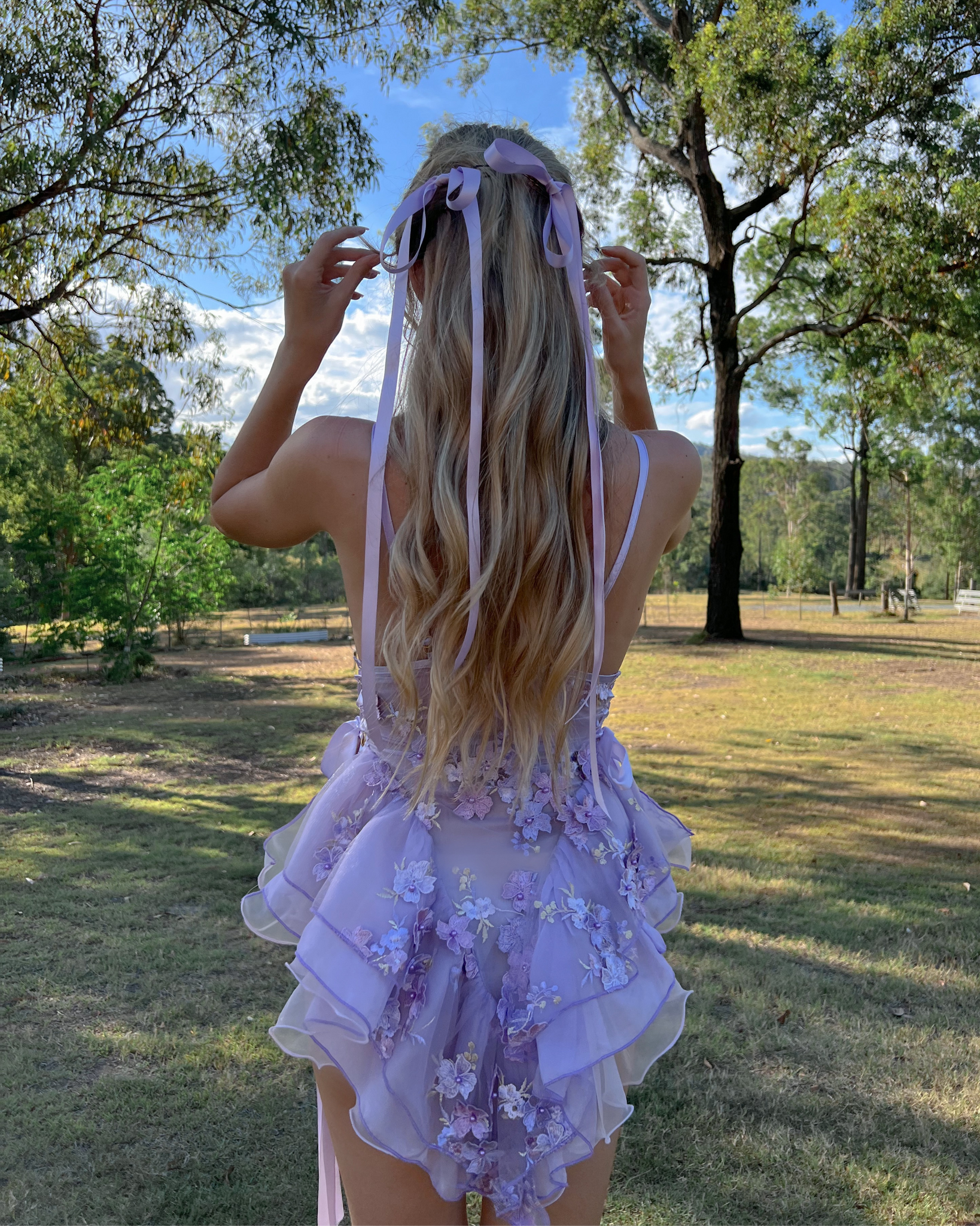 The Fleurette Fairy Silk Mini DressLavender The Fleurette Fairy Silk Mini DressLavender