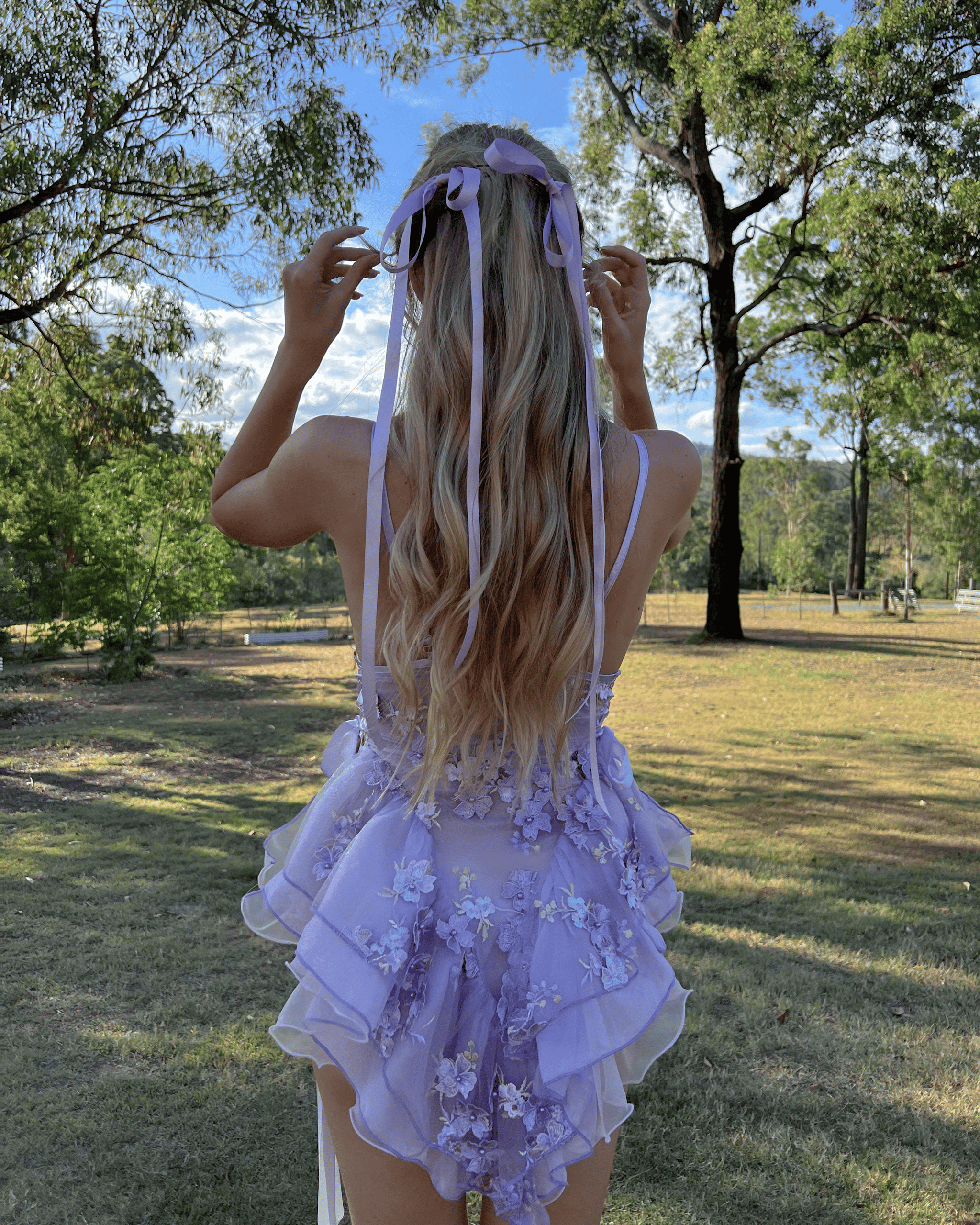 The Fleurette Fairy Silk Mini Dress・Lavender – Bambi The Label